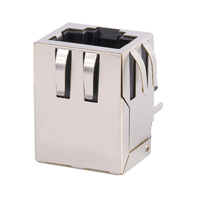 1X1 10 100Base-Tx RJ45 Single Port / RJ45 Ethernet Jack Without LEDS Tab Down