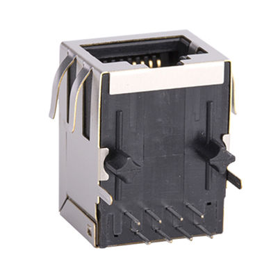 1X1 10 100Base-Tx RJ45 Single Port / RJ45 Ethernet Jack Without LEDS Tab Down